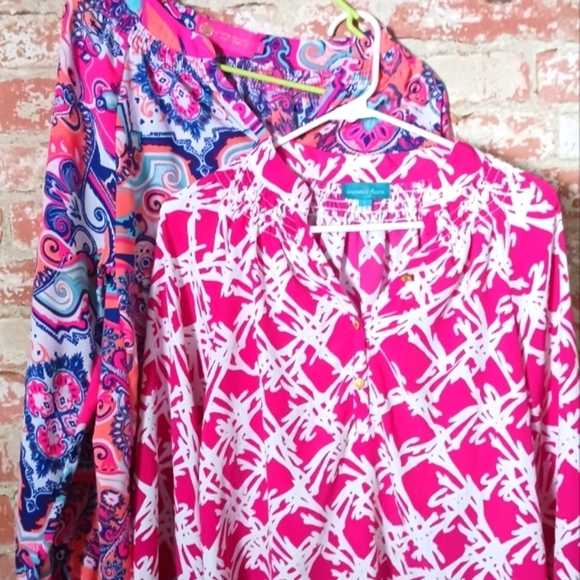 Tops - 2 Ladie's Large Shirts Southern Frock and McBetj Collection